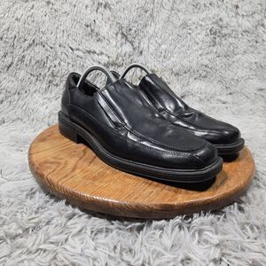 JARMAN Metropolis Mens Size 10 Black Moc-Toe Rubber Soles Shoes Casual Loafers